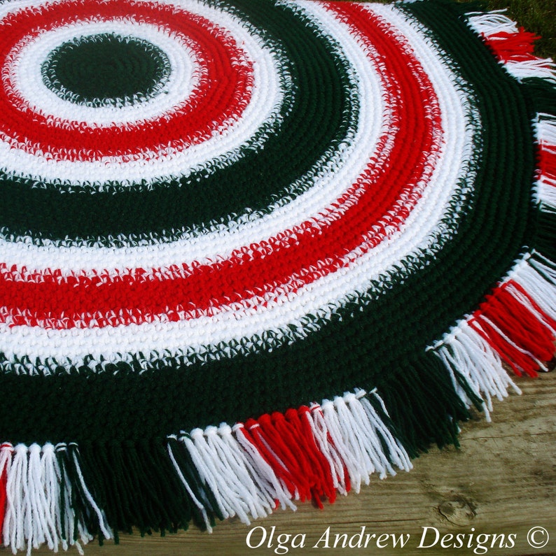 Christmas rug crochet pattern, christmas rug pattern, crochet christmas rug pattern, pattern christmas rug, rug pattern OlgaAndrewDesigns058 image 2