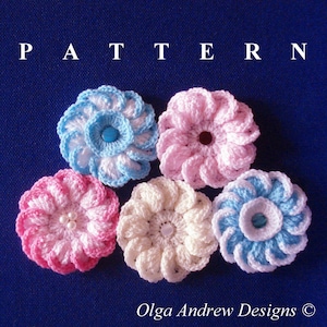 Daisy crochet pattern, crochet daisy pattern, crochet pattern daisy, crochet flower pattern, flower crochet pattern by OlgaAndrewDesigns021