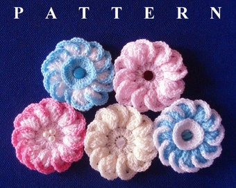 Patrón de margaritas a crochet, patrón de margaritas a crochet, patrón de margaritas a crochet, patrón de flores a crochet, patrón de flores a crochet por OlgaAndrewDesigns021
