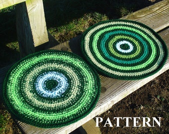 Chair seat pad crochet pattern, chair seat cushion crochet pattern, round chair pad crochet pattern, chair pad pattern OlgaAndrewDesigns052