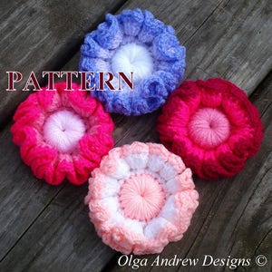 3d flower brooch crochet pattern, crochet flower brooch pattern, 3d flowers crochet patterns, flower crochet pattern by OlgaAndrewDesigns024