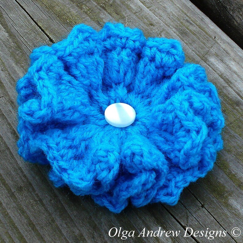 Winter flowers crochet pattern, crochet flower pattern, 3d crochet flower, flower crochet pattern, 3d flower pattern by OlgaAndrewDesigns018 image 3