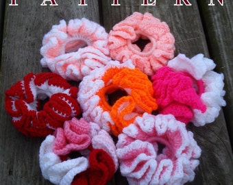 Modello uncinetto per scrunchie, modello uncinetto per scrunchie, modello uncinetto per scrunchie, modello uncinetto per elastico per capelli, modello fascia per capelli di OlgaAndrewDesigns001