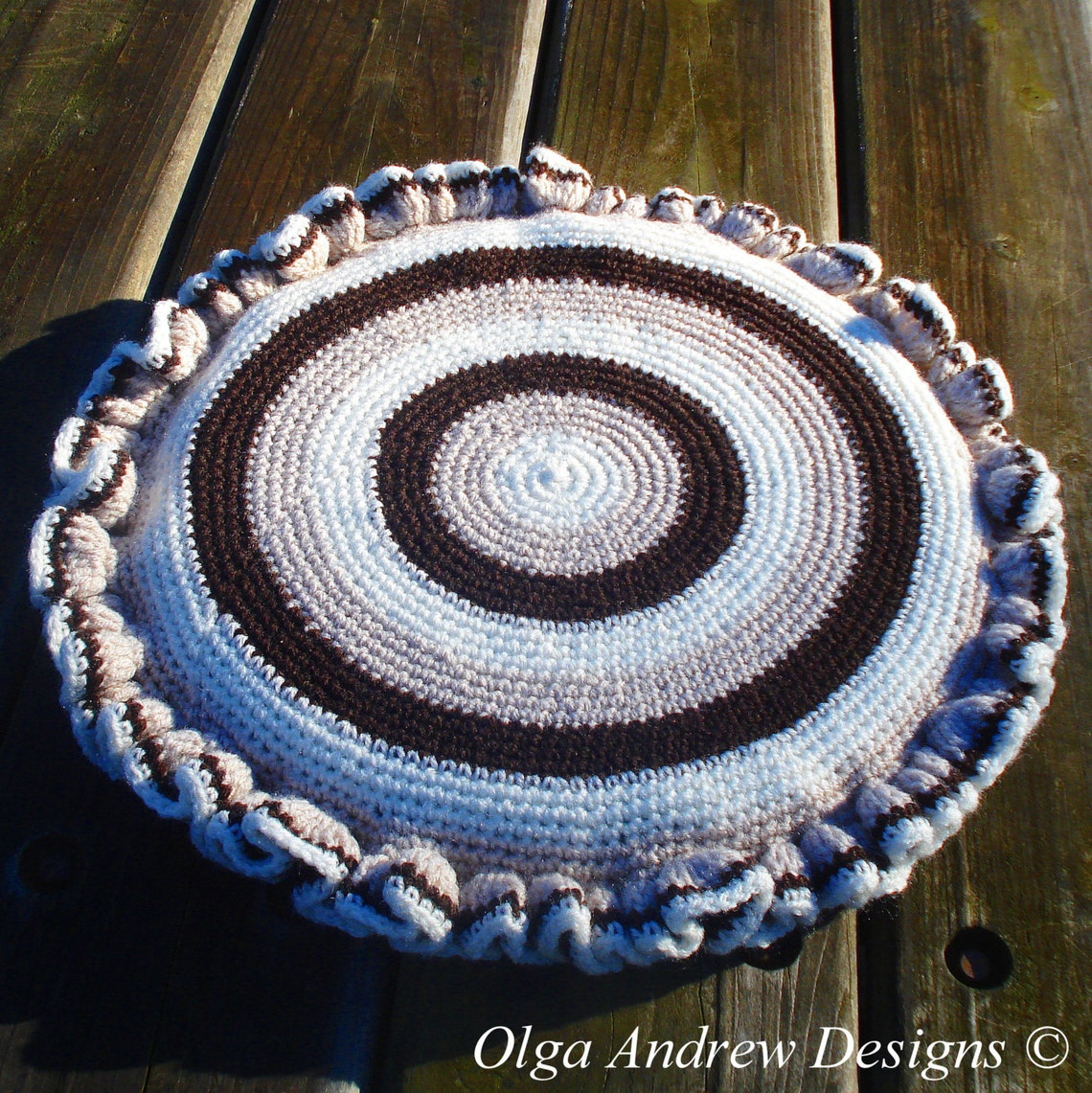 Chair Seat Cushion Crochet Pattern, Crochet Seat Cushion Pattern