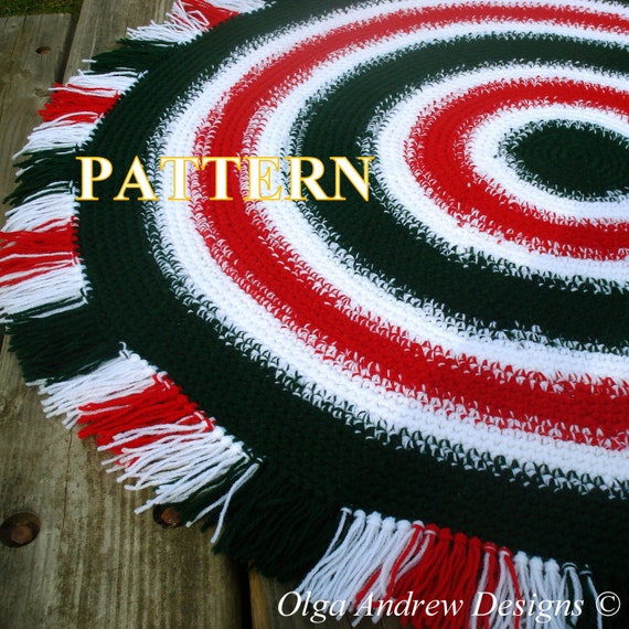 Christmas rug crochet pattern, christmas rug pattern, crochet christmas rug pattern, pattern christmas rug, rug pattern OlgaAndrewDesigns058