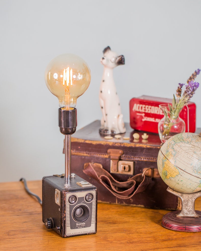 Vintage Camera Lamp Kodak Box Brownie Industrial Lamp Etsy Australia