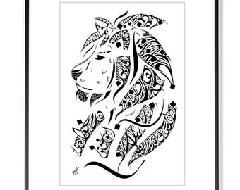 Ferdowsi Farsi Poetry & Calligraphy Limited Edition Print- Classical Persian Poetry - Persian Calligraphy - Farsi Art - Whyseen - فردوسی
