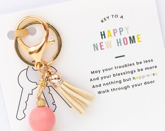 Personalized Housewarming Keychain | New Home Gift