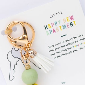 New Apartment Gift. Real Estate Gift. Realtor Gift. Closing Gift. Happy New Apartment Card. New Apartment Keychain. Housewarming Gift.