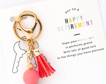 Glücklicher Ruhestand Keychain Geschenk für Frauen, Lehrer