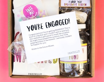 Engagement Gift Box: Tote, Balloon, Confetti & Savings Jar