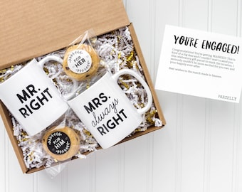 Engagement Gift Box: Mugs & Cookies - Celebratory Gift Package