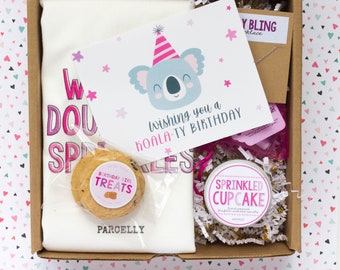 Funny Birthday Gift Box: Koala Card, Tote, Candle & Necklace