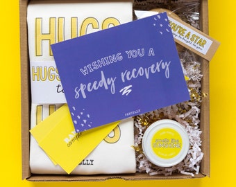 Speedy Recovery Gift Box: Sunshine Candle, Cotton Tote & Compliments