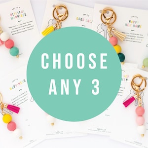Lot de 3 cartes de voeux porte-clés par Parcelly - Économisez 15 %