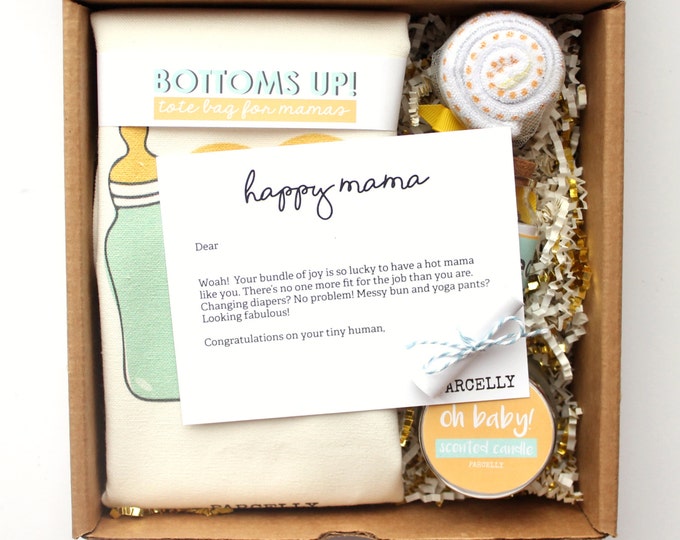 Baby Shower Gift Box | New Parent Gift Basket | Personalized New Mom Care Package | Neutral Baby Gift Box