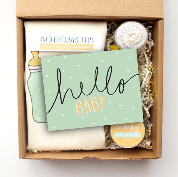 New Mom Gift Basket | Handmade Baby Shower Gift Set