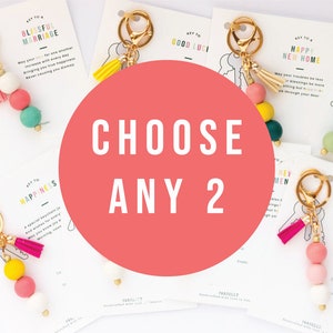 Lot de 2 cartes de voeux porte-clés par Parcelly - Économisez 10 %