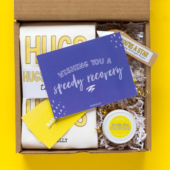 Speedy Recovery Gift Box: Sunshine Candle, Cotton Tote & Compliments
