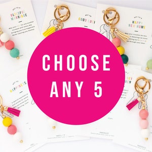 Lot de 5 cartes de voeux porte-clés par Parcelly - Économisez 25 %