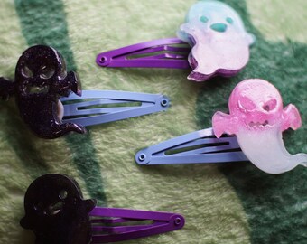Multi-colored ghost hair clips