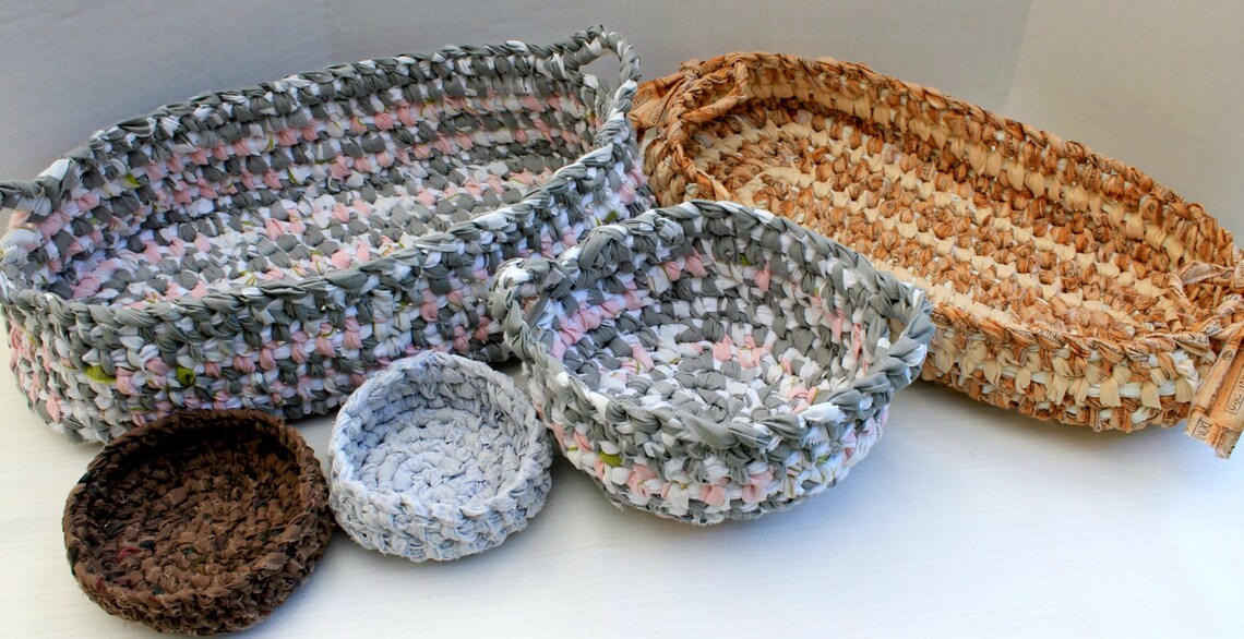 Knotted Rag Basket Making Instructions/toothbrush Rug Basket Etsy