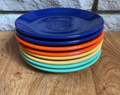 Vintage Original Fiesta Saucers Radioactive Red Yellow Green Cobalt