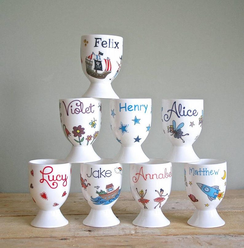 Children's Personalised Egg Cups Etsy