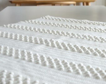 Bobble Stitch Crochet Blanket Kit: Luxury Pro Yarn Throw