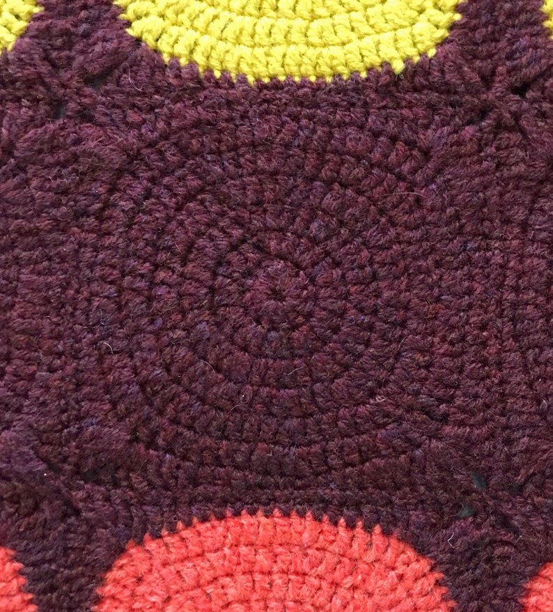 Retro Crochet Blanket Pattern With Yarn Mid Century Modern Etsy