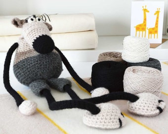 Kit de bricolage, kit de crochet Amigurumi grande souris de luxe, kit de bricolage au crochet, kit de crochet, kit de bricolage, cadeau au crochet, kit de bricolage, modèle au crochet