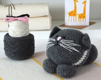 Kit de crochet facile - Chat, kit de chaton amigurumi, kit de crochet, motif au crochet inclus, kits d'amigurumi, kits de crochet, cadeau au crochet, bricolage, kit, kits