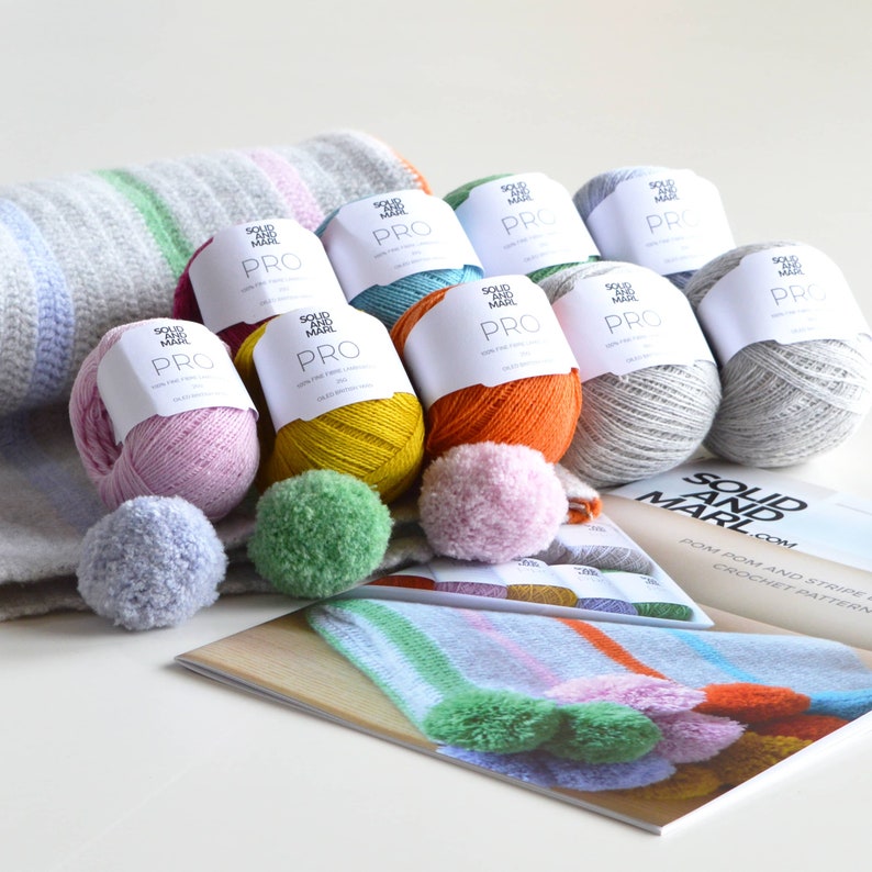 Easy Crochet Blanket Pattern, Learn To Crochet Pom Pom Blanket Pattern, Instant Download PDF image 9