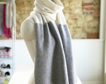 Breipakket extra grote lamswollen sjaal: doe-het-zelfcadeau