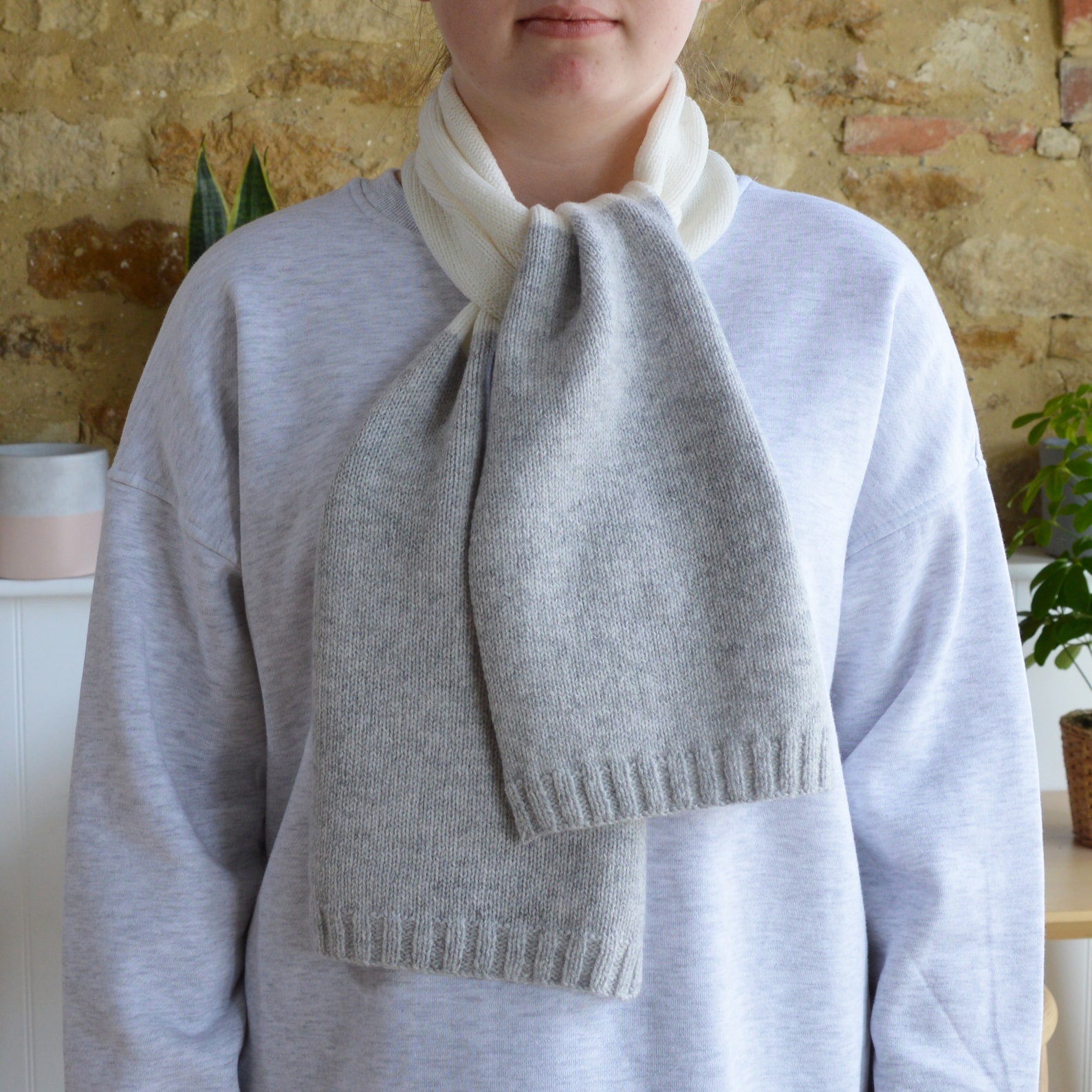 Knitting Kit Scarf Knitting Pattern Beginners Knitting Gift Etsy