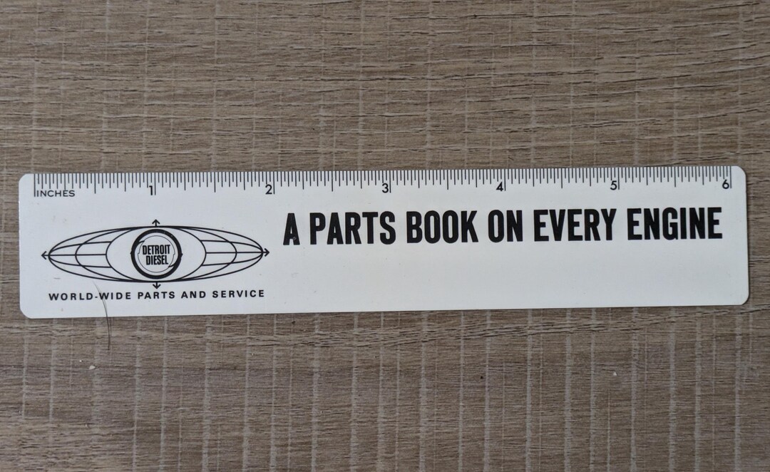 Vintage Pre 1970 Logo Detroit Diesel 6 Inch Plastic Ruler Model 6171-N ...