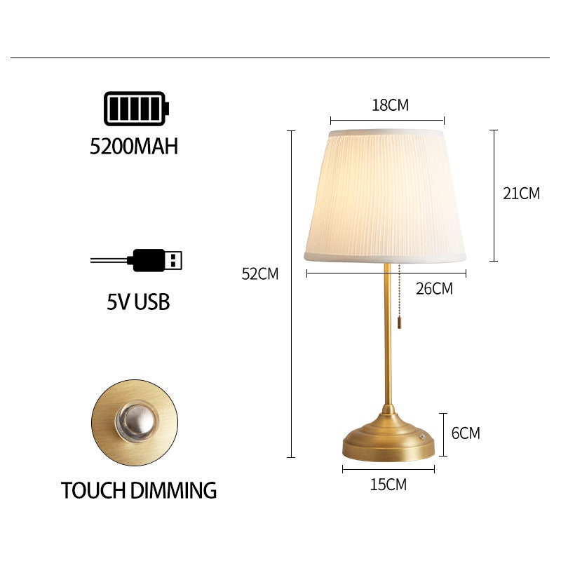 Touch dimmable table lamp 2025