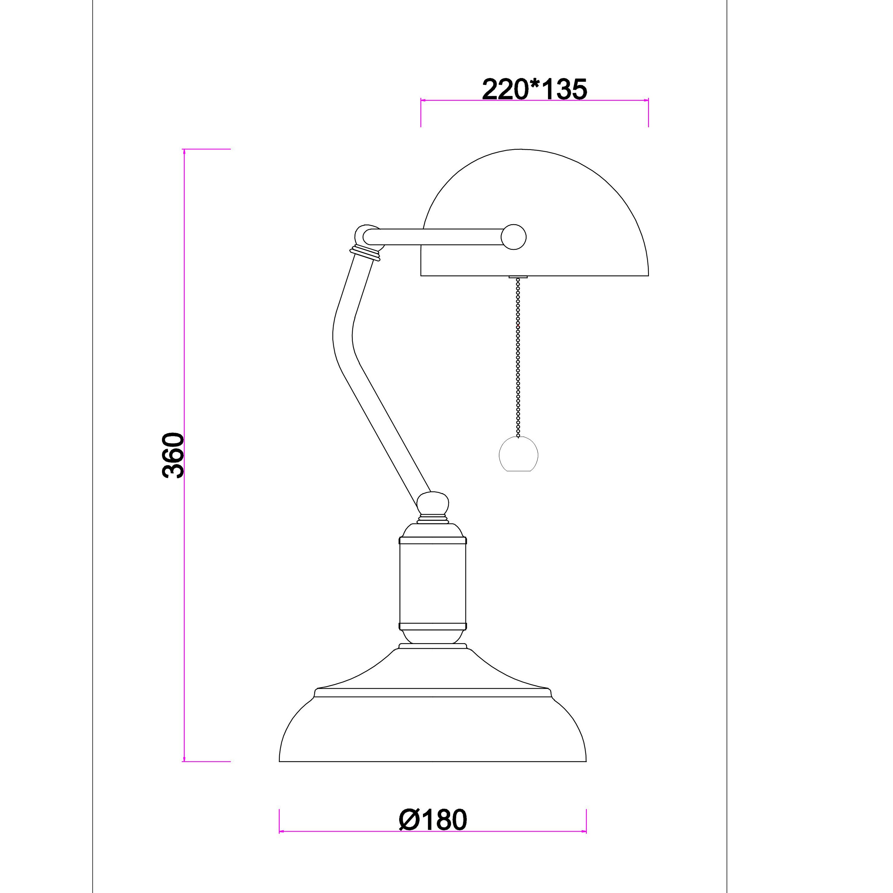 Battery Operated Bankers Desk Lamp