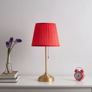 Nordic Style Gold Cordless Table Lamps for Living Room, Rechargeable Battery Powered Touch Bedside Lamps red