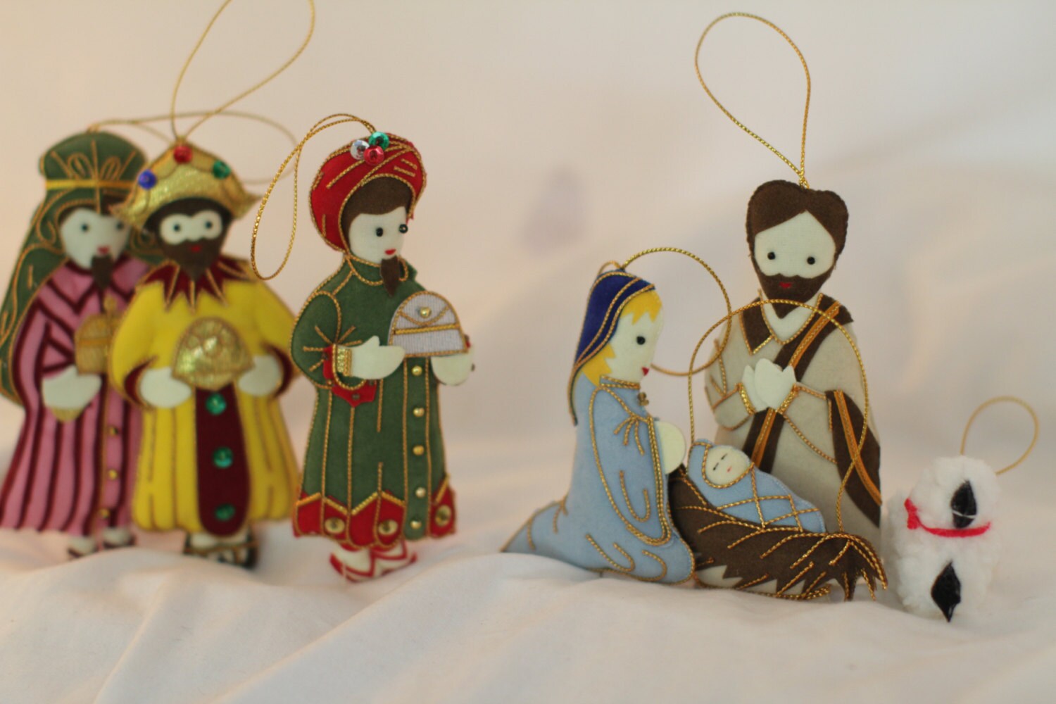 Nativity Ornament Set Etsy
