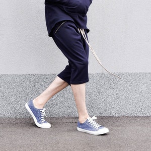 New Loose Casual Drop Crotch Mid Calf Pants with side pockets  by AakashaMen