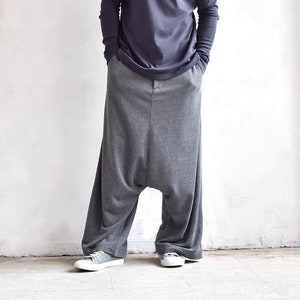 Deep Drop Crotch Cotton Pants A05608M