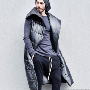 Quilted Asymmetric Long Jacket A20675M