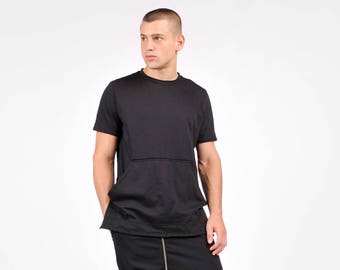 Katoenen softtop met voorzak van AakashaMen A90101M