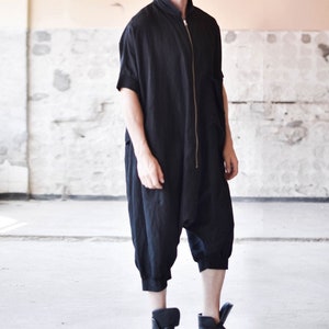 Loose Linen Maxi Jumpsuit A90042M