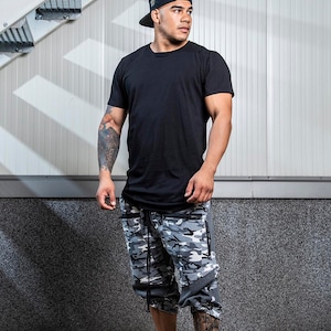 Cotton T-Shirt with Curved Hem