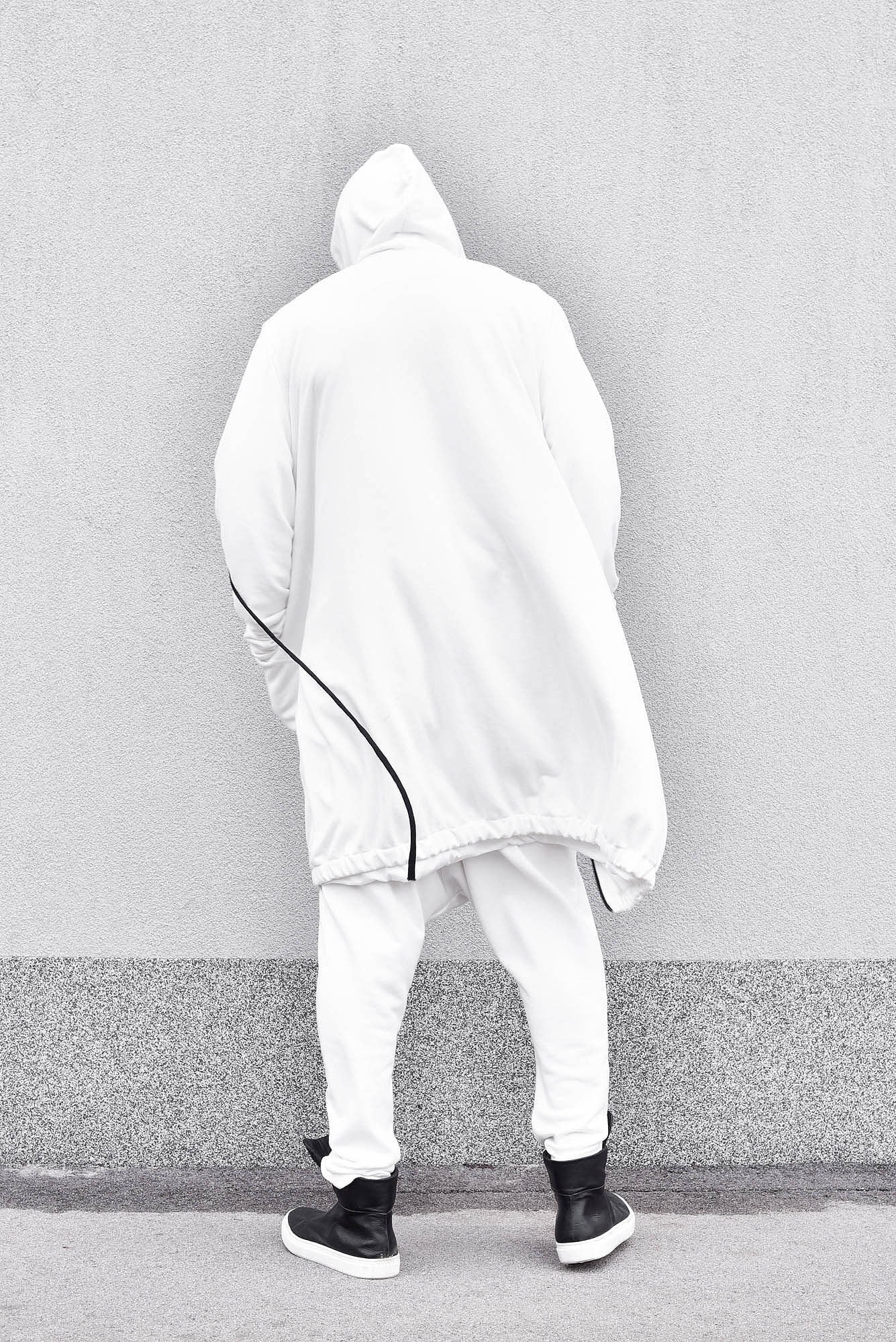 New Extra Long Cotton Hoodie With Thumb Holes and Side Pockets Etsy