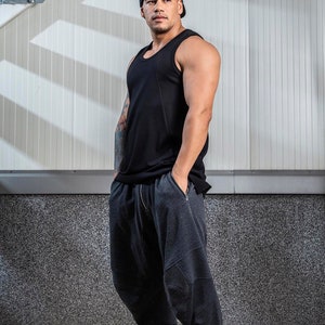 Loose Sweatpants with Ribbed details