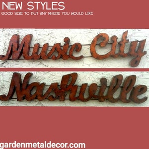 Nashville Signs|Rustic Nashville Signs|Metal Nashville signs|Rustic Music City Signs|Small Music city signs.Small Nashville signs.Music City