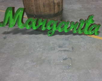 Lighted Margarita Sign - Metal Margarita Sign - Restaurant signs - Alcohol Signs - Beer Signs - Margarita Marquee Sign - Bar Sign - Decor